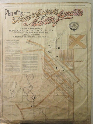 Item #014094 Plan of the Town & Suburbs of Marton Junction to be sold By Public Auction By...