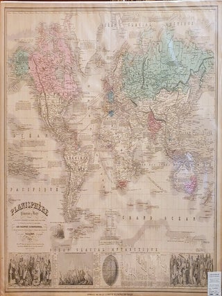 Item #014096 Planisphere Elementaire et Illustre Indiquant la Description Geographique Des...