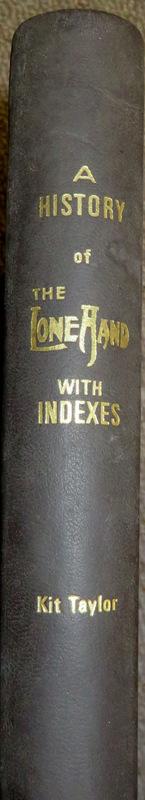 Item #014261 A History with Indexes of The Lone Hand The Australian Monthly. Kit TAYLOR.