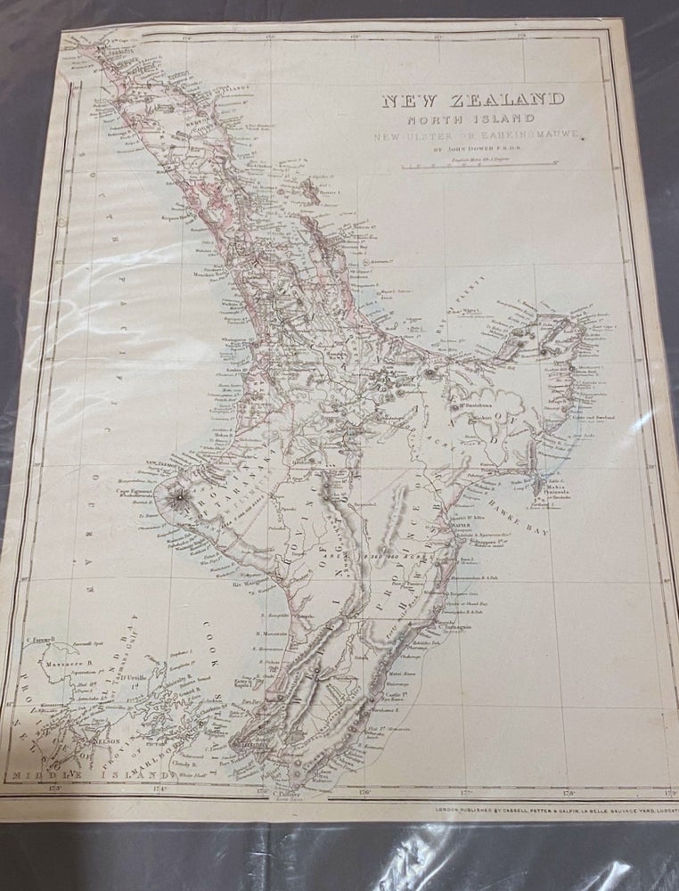 Item #014367 New Zealand North Island. New Ulster of Eahein O Mauwe - Map. John DOWER.