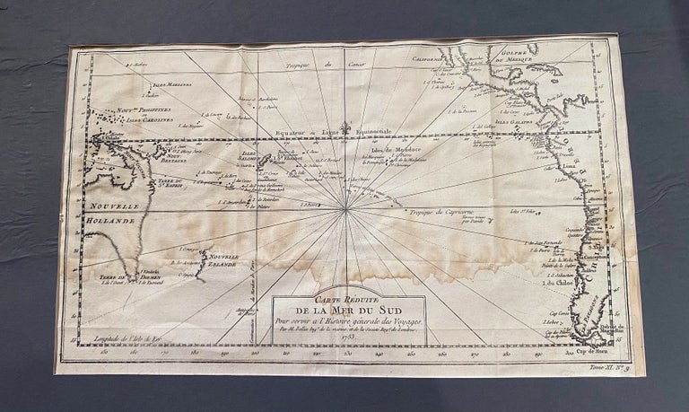 Item #014378 Carte Reduite de La Mer du Sud Pour Servir a l'Histoire Generale Des Voyages. BELLIN.