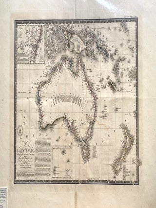 Item #015088 Carte De L'Australie (Partie sud-Ouest De L'Oceanie) Map. Adrien Hubert BRUE