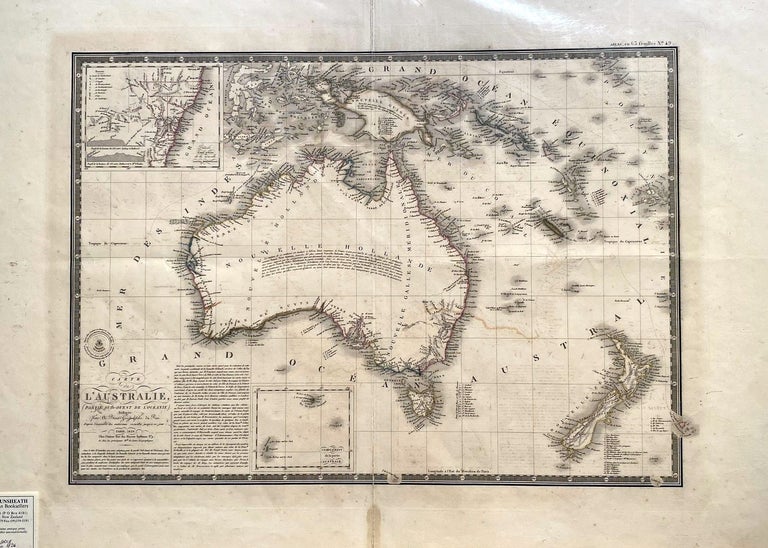 Item #015088 Carte De L'Australie (Partie sud-Ouest De L'Oceanie) Map. Adrien Hubert BRUE.
