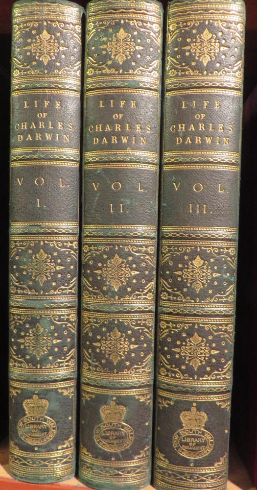 Item #015268 The Life and Letters of Charles Darwin, Including an Autobiographical Chapter. 3 Vols. Francis DARWIN.