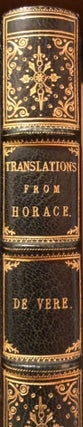 Item #015662 Translations From Horace And A Few Original Poems. Stephen DE VERE