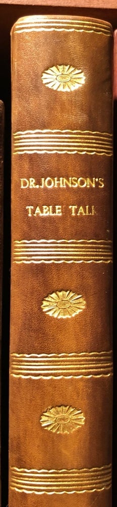 Item #015773 Doctor Johnsons Table-Talk: Containing Aphorisms on Literature, Life And Manners; With Anecdotes Of Distinguished Persons, From Mr Boswell's Life Of Johnson. James BOSWELL.