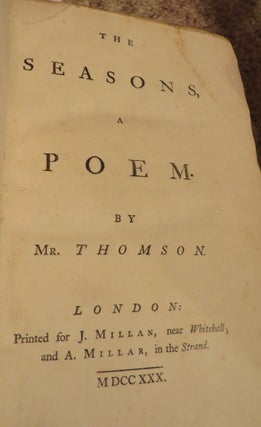 Item #015918 The Seasons, A Poem. James THOMSON