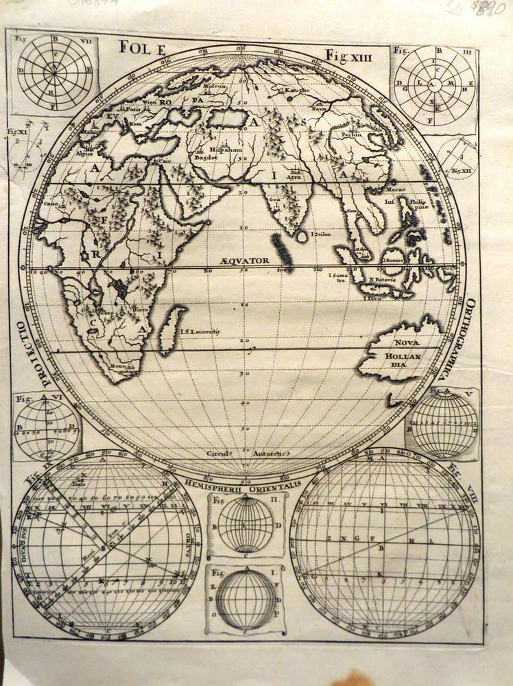 Item #016877 Globe Sphere showing from North-East Africa to New Guinea and from the North to the South Poles. MAP.