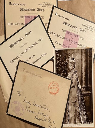 Item #017723 Funeral notices. Queen Alexandria