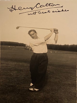 Item #017785 Signed card. Sir Henvy Cotton