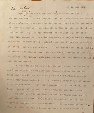 Item #017788 Type-written letter. walter De La Mare