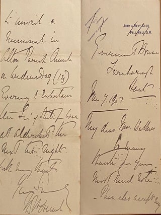 Item #017795 Hand-written letter. Sir John French