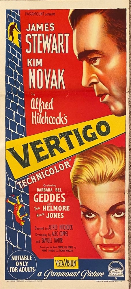Item #017965 Vertigo. Movie poster.