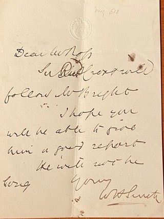 Item #018011 Hand-written signed letter. William Henry Smith