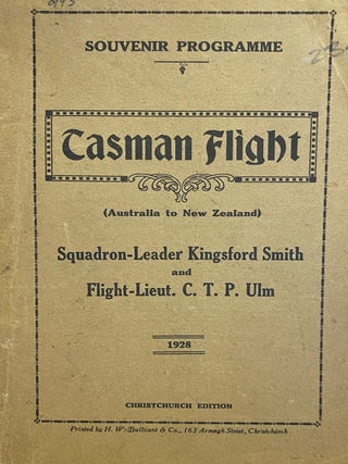 Item #018061 Tasman Flight (Australia to New Zealand). Souvenir Programme.Kingsford Smith,...