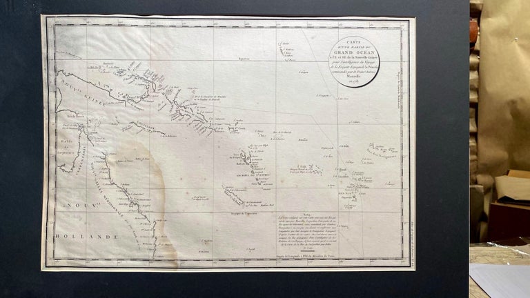 Item #018428 Carte d'une Partie du Grand Ocean a l'E et SE e la Nouvelle Guinee. La Perouse.
