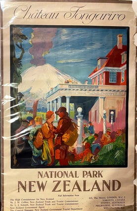 Item #018447 Chateau Tongariro, National Park, New Zealand, Rail Poster