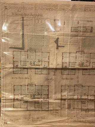 Item #018448 Architectural plan for Residences, Pitt Terrace, Auckland. Sinclair O'Connor