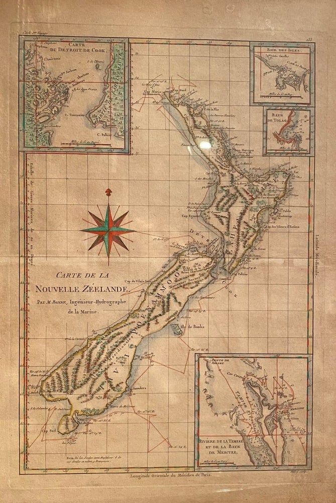 Item #018515 Carte De La Nouvelle Zeelande Map. Rigobert BONNE.