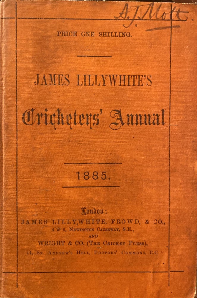 Item #018516 James Lillywhite's Cricketers' Annual 1885. James LILLYWHITE.
