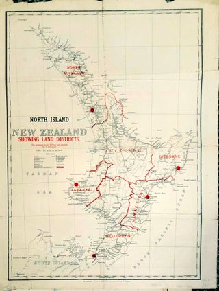Item #018685 New Zealand, North and South Islands showing Land Districts