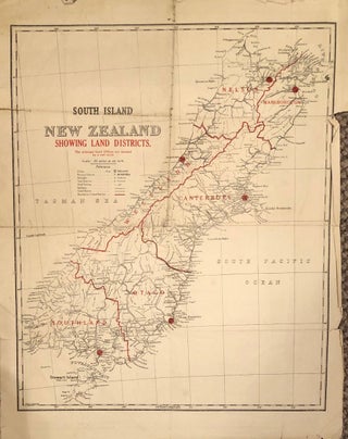 New Zealand, North and South Islands showing Land Districts
