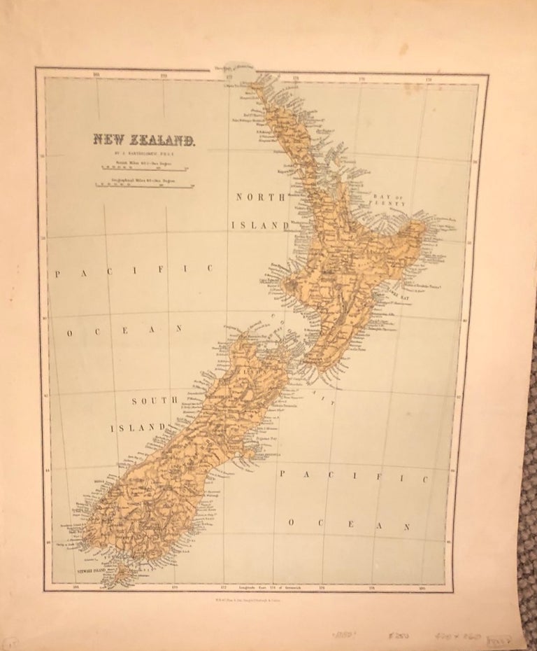 Item #018687 New Zealand. J Bartholomew FRGS.