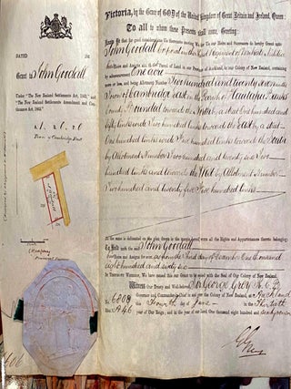 Item #018730 Land Grant document