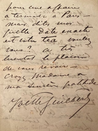 Signed hand-written letter