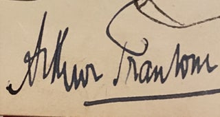Item #018780 Signature. Arthur Ransom