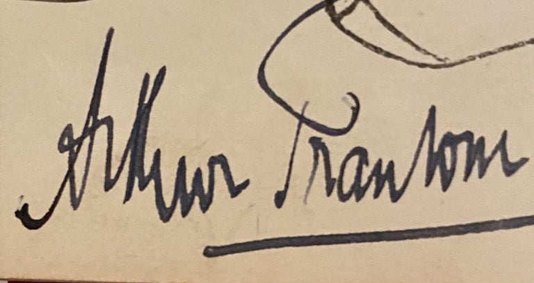 Item #018780 Signature. Arthur Ransom.