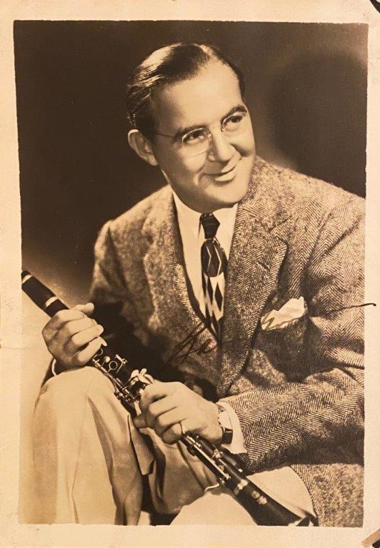 Item #018806 Signed portrait photograph. Benny Goodman.