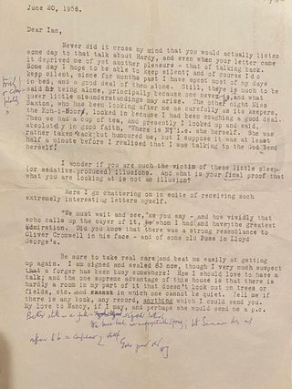 Item #018854 Typed signed letter. Walter de la Mare
