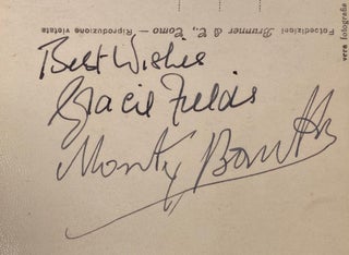 Item #018976 Signed postcard. Gracie Fields, Monty Banks