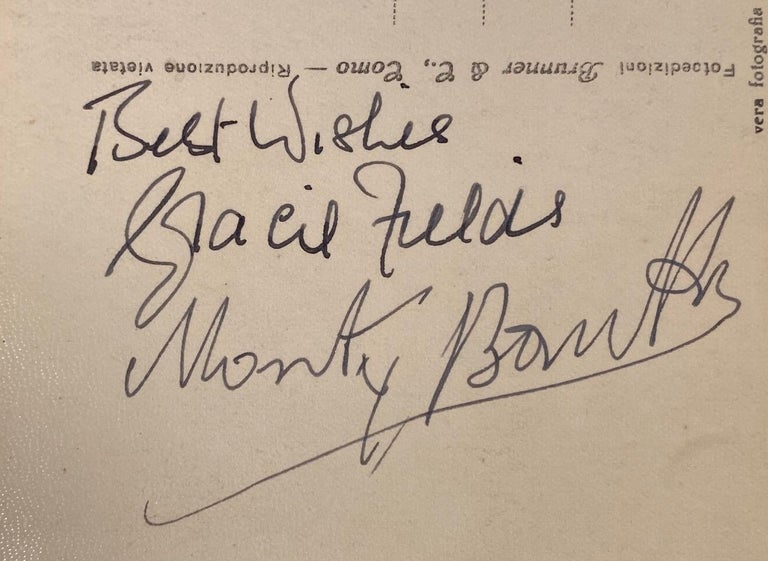 Item #018976 Signed postcard. Gracie Fields, Monty Banks.