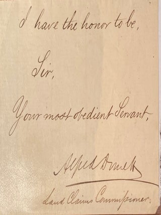 Item #019013 Signed paper slip. Alfred Domett