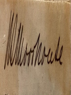 Item #019016 Signed paper slip. W. S Moorhouse