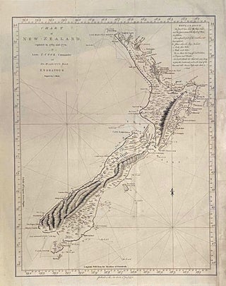 Item #019020 Chart of New Zealand, explored in 1769 and 1770, by Lieut. J Cook, Commander of His...