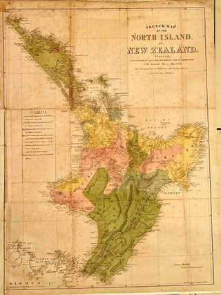 Item #019021 Sketch Map of the North Island of New Zealand. T W. Palin