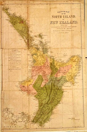 Item #019021 Sketch Map of the North Island of New Zealand. T W. Palin