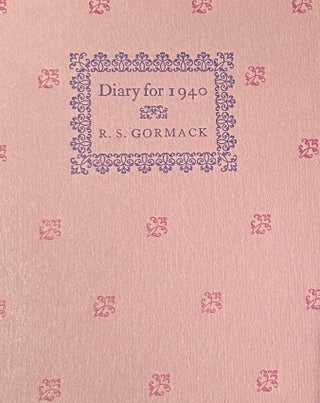 Item #019104 Diary for 1940. R. S. GORMACK