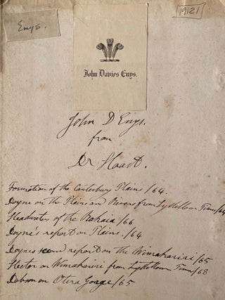 Item #019121 Geological reports on Canterbury, New Zealand. J. Haast