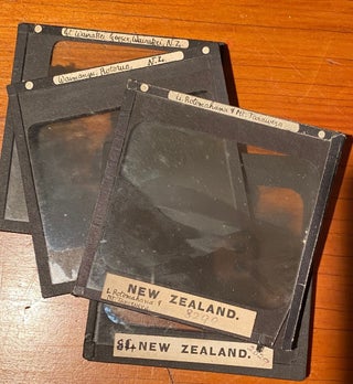 Item #019136 Four glass slides of New Zealand thermal region