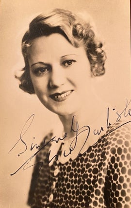 Item #019141 Signed photograph. Elsie Carlisle