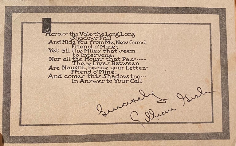 Item #019197 Signature Lillian Gish. LIllian Gish.