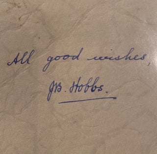 Item #019198 Signature of Jack Hobbs. J. Hobbs