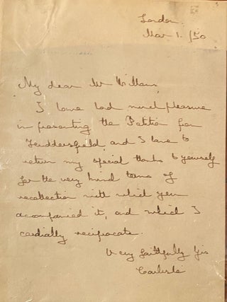 Item #019214 ALS Lord Carlisle. Lord Carlisle