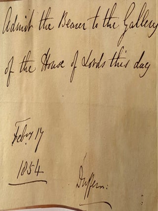Item #019215 Autograph. Dufferin, Marquis Ava