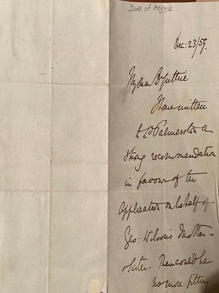 Item #019217 ALS. Duke of Argyll