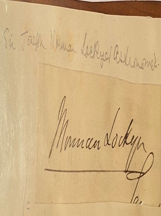 Item #019221 Signature. J. N Lockyer